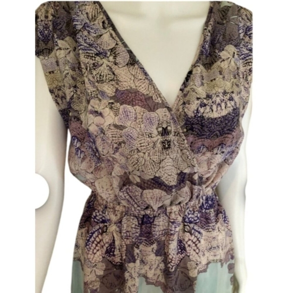 Petticoat Alley Silk Cross Front Dress Size L - Picture 3 of 11